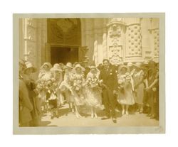 John and Irene Dockweiler wedding at St. Vincent Church, 1925