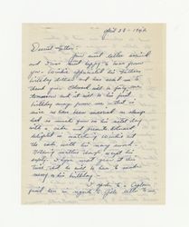 Letter from Jeanne Dockweiler to Isidore B. Dockweiler, April 28, 1942