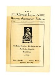 Catholic Laymen's Retreat Association Bulletin, January 1, 1930
