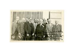 Isidore B. Dockweiler and a group of men, 1945