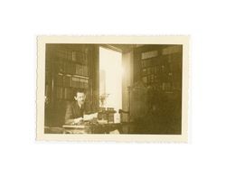 Henry Isidore Dockweiler in the study, 1937