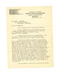 Letter from Isidore B. Dockweiler to J. C. Humphreys, January 25, 1917