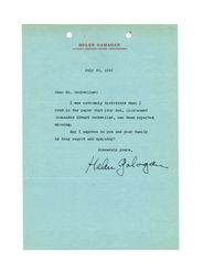 Letter from Helen Gahagan to Isidore B. Dockweiler, July 20, 1942