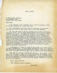 Letter to J. Paul Getty, May 7, 1938