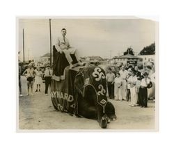 John F. Dockweiler on elephant, circa 1930s