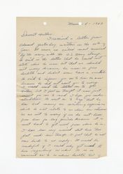 Letter from Jeanne Dockweiler to Isidore B. Dockweiler, March 8, 1942