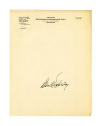 Isidore B. Dockweiler's business stationery and signature