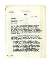 Letter from George E. Farrand to George A. Dockweiler, July 6, 1943