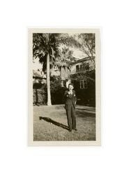 Henry Isidore Dockweiler on the lawn, 1932