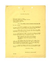 Letter from Isidore B. Dockweiler to David I. Walsh, September 21, 1945