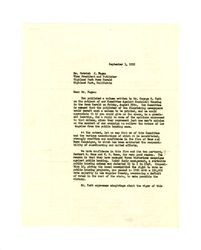 Letter from Frederick C. Dockweiler to Patrick J. Fagan, September 3, 1952