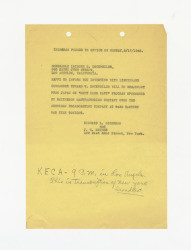 Telegram from Richard L. Sigerson and J. M. Mathes to Isidore B. Dockweiler, September 17, 1945