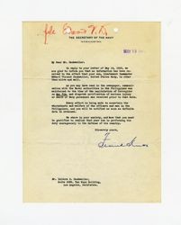 Letter from Frank Knox to Isidore B. Dockweiler, May 19, 1942