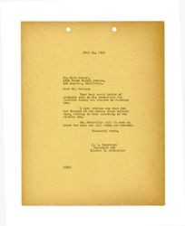 Letter from J. C. Humphreys to Matt Conway, July 14, 1942