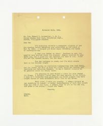 Letter to Edward Vincent Dockweiler, November 21, 1941