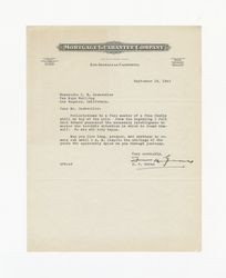 Letter from R. F. Gross to Isidore B. Dockweiler, September 18, 1945