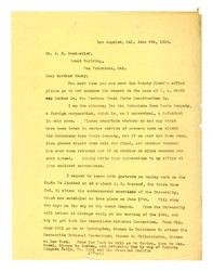 Letter from Isidore B. Dockweiler to John Henry Dockweiler, June 8, 1912