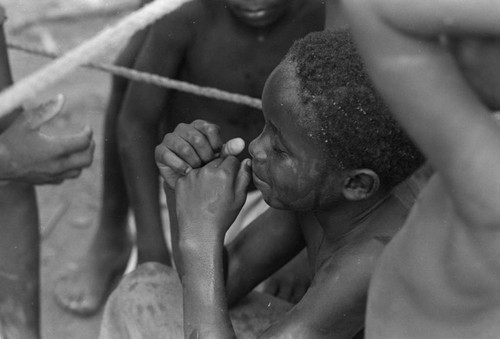 Children boxing, San Basilio del Palenque, ca. 1978