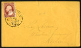 Envelope from Whittier's letter to Larcom, 1857 February 23