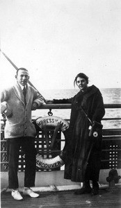 Mr. Good and Mrs. Houlding aboard the Empress of Japan