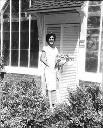 Miss Sonoma County 1961, Charlotte Townsend at the Luther Burbank Home and Gardens, Santa Rosa, California, 1961