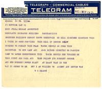 Telegram from William Randolph Hearst to Julia Morgan, May 19, 1921