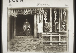 King Nyonga of Bali and his palace