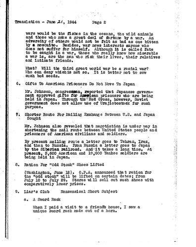Manzanar free press, June 21, 1944