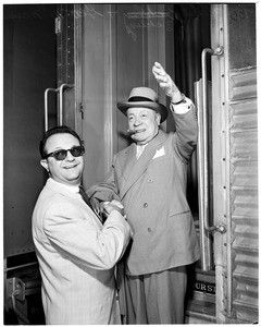 George McManus arrival at Union Station, 1953