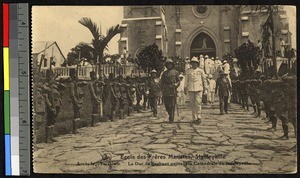 Duke Brabant at cathedral, Kisangani, Congo, ca.1920-1940