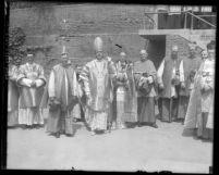 Catholic Bishop Thomas K. Gorman with other clergy members