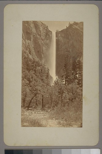 Bridal Vail [i.e. Bridal Veil] Fall. 900 ft. 309. [Photograph by George Fiske, Yosemite Valley.]