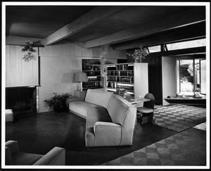 Interior view of the Daugherty Residence, Los Angeles