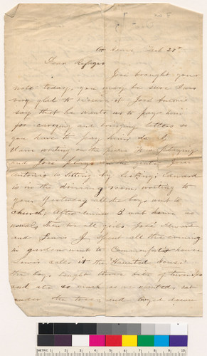 Letter to Mary from Juanita Wolfskill