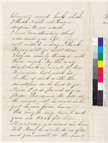 Letter to J.E. from Isabella Carpenter