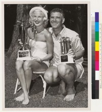 R. Stanley Dollar, Jr. and Nancy with Tahoe Yacht Club trophies