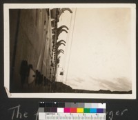 The first passenger auto ashore [from S.S. President Hoover]