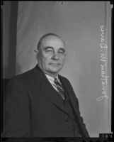 Former Governor of Kansas Jonathan M. Davis poses for portait during a visit to Los Angeles, 1935