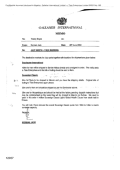 Gallaher International[Memo from Norman Jack to Tracey Boyes regarding July quota pack marking]