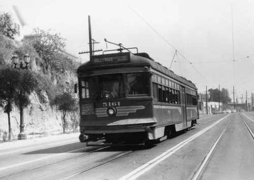 Pacific Electric car on Sunset