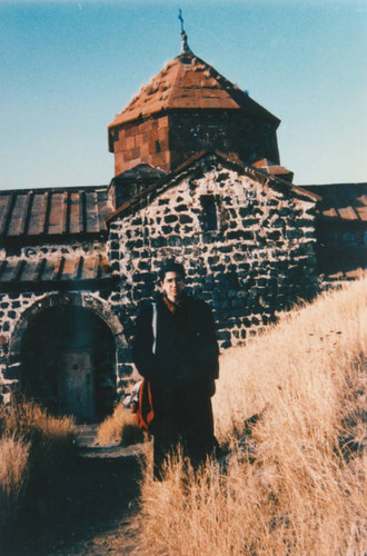 Armenian American woman in Armenia
