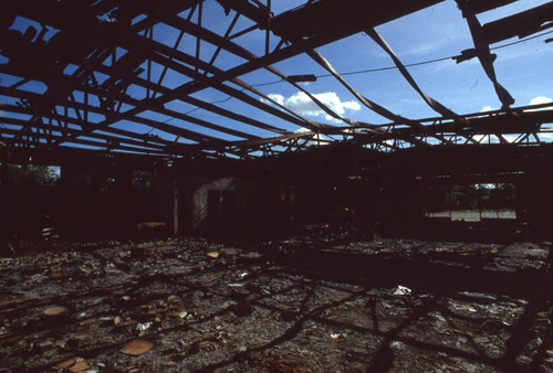 Destroyed building, Nicaragua, 1979