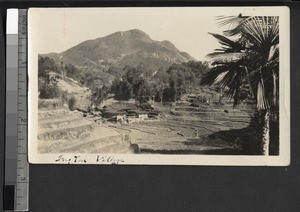 Village and terraced fields, Ing Tai, Fujian, China, ca. 1920