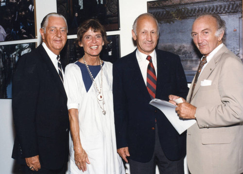 Dr. Tegner, Allie Tegner, and two men (Color)