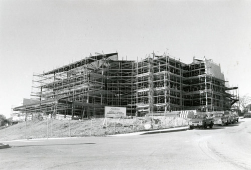 Charles B. Thornton Administrative Center under construction, 1985