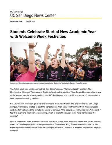 Students Celebrate Start of New Academic Year with Welcome Week Festivities