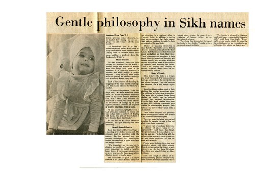 Gentle Philosophy in Sikh Names