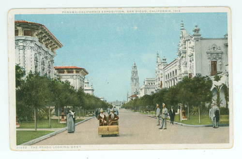 Panama-California Exposition, San Diego, California, 1915. 71652. The Prado Looking West