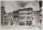 [Storefronts along Market Street during fire]