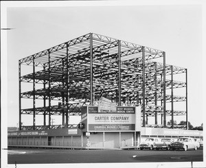 West Wilshire Medical Center steel frame, 1930 Wilshire Blvd., Los Angeles, 1959